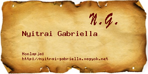 Nyitrai Gabriella névjegykártya